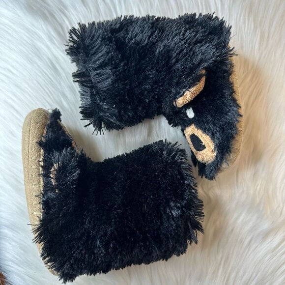 Hatley Brown Bear Slouch Slippers Size Large (11-12) - Picture 7 of 11